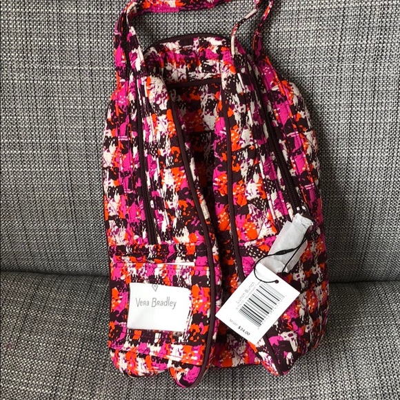 Vera Bradley campus backpack and lunch brunch bag set Houndstooth Tweed - Picture 8 of 13